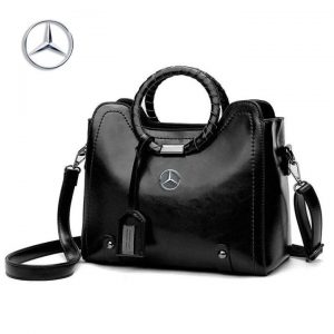 Mercedes Benz Bright Lacquered Platinum Leather Bag - monovibags