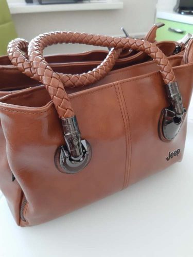 JP Triple Zipper Leather Handbag photo review