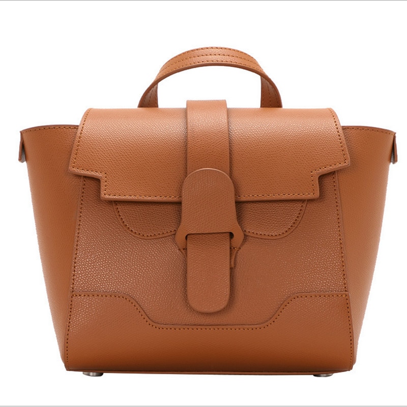 LAUNER STYLE Cowhide Leather Vintage Handbags Elegant Classy 