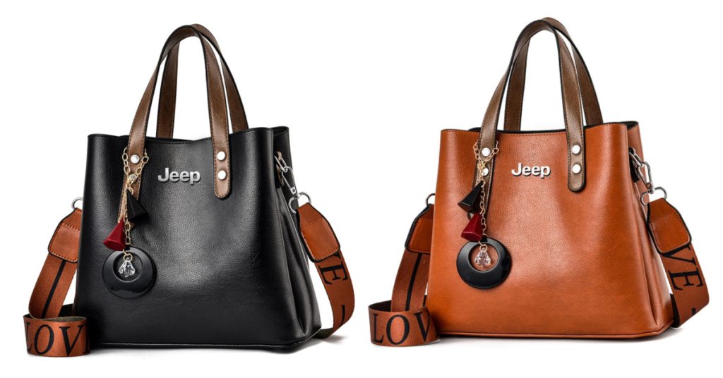 Jeep purse black and brown