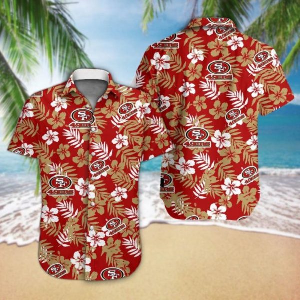 49ers aloha shirt, 49ers hawaiian, 49ers hawaiian shirt, hawaiian 49ers shirt, niners hawaiian shirt, san francisco 49ers hawaiian shirt