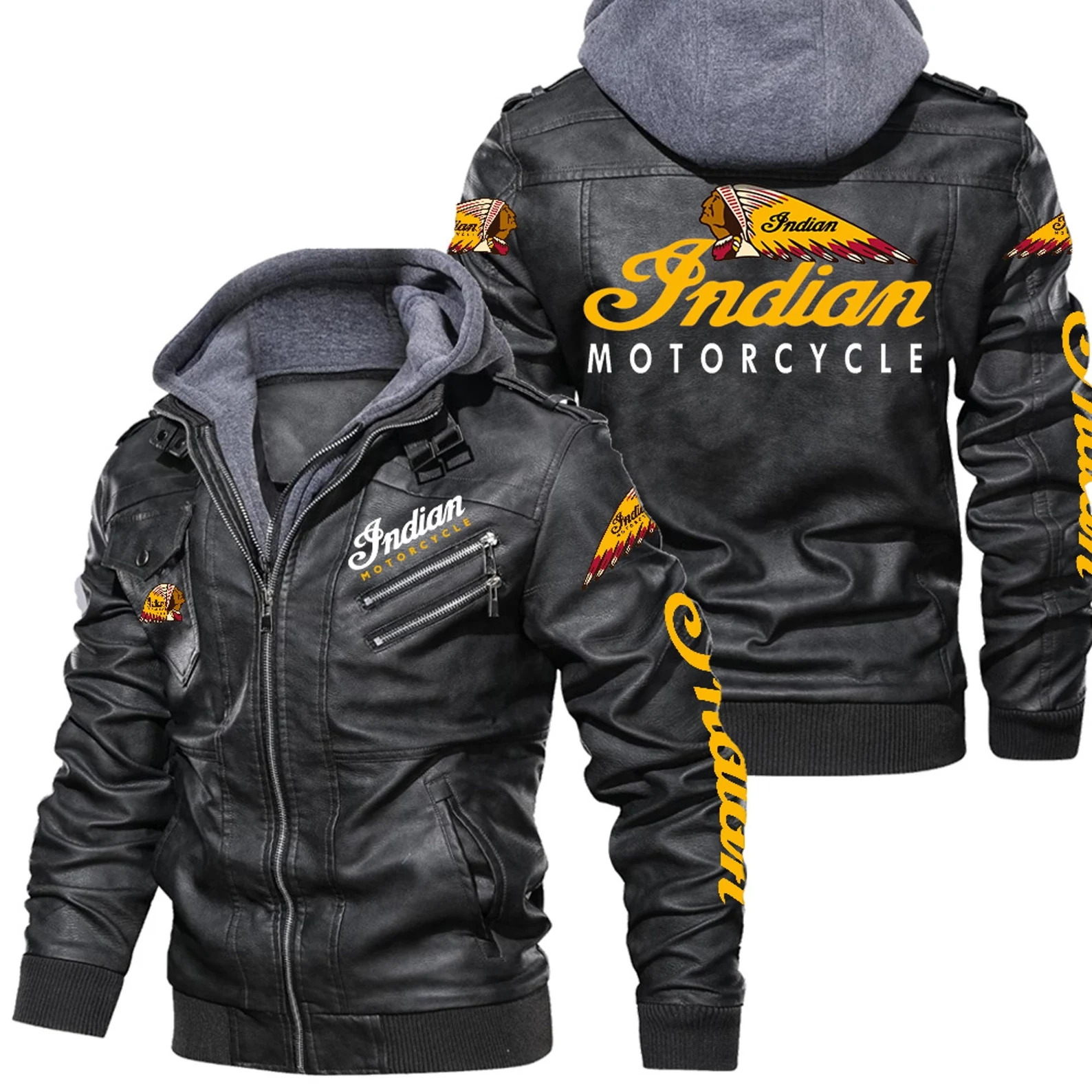 Native American custom personalized Leather Bomber Jacket