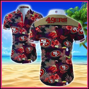 49ers aloha shirt, 49ers hawaiian, 49ers hawaiian shirt, hawaiian 49ers shirt, niners hawaiian shirt, san francisco 49ers hawaiian shirt