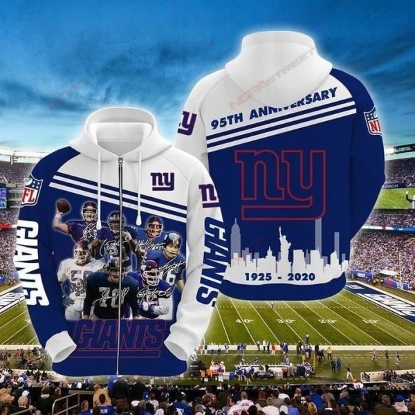 New York Giants 3D Hoodie 75th Anniversary V27