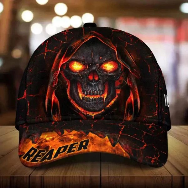 Skull Hats Personalized Lava Skull Hat Multicolor Caps V14