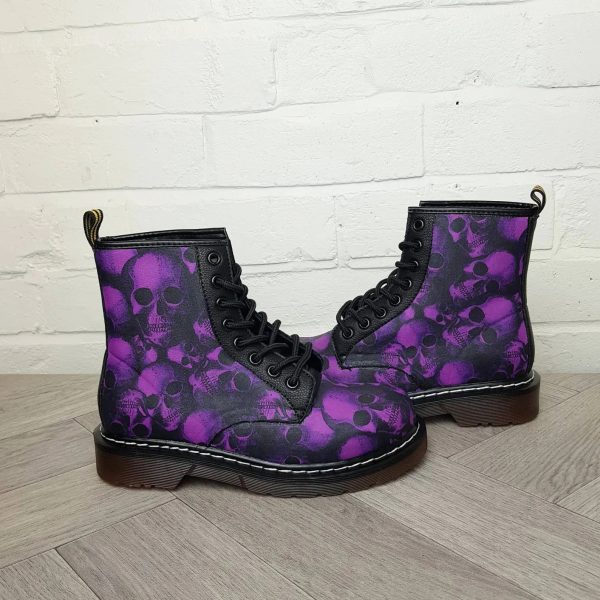 Purple Skull Boots All Season Boots For Men and Women V37