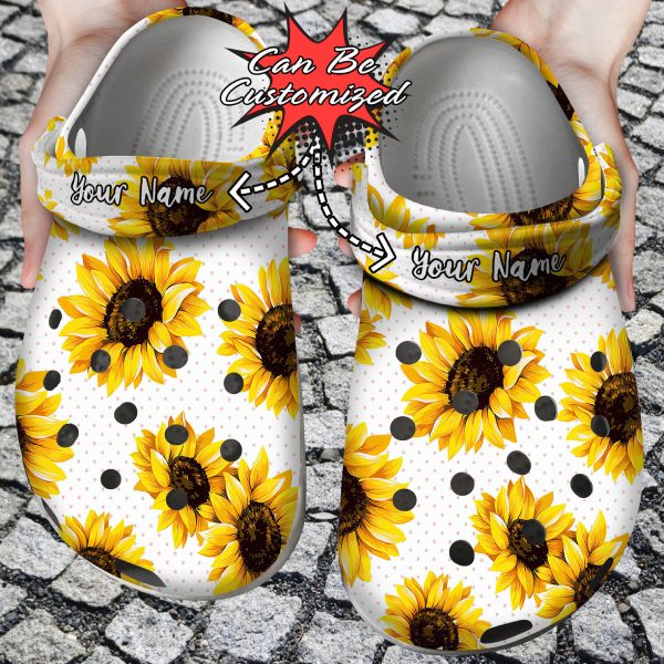 Sunflower Crocs Personalized Sunflowers Clog Shoes V56