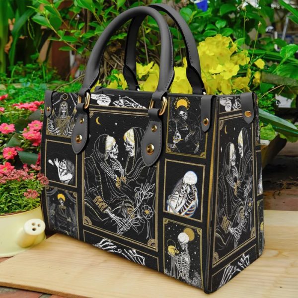 Skull Purses Skull Tarot Leather Bag Handbag V34