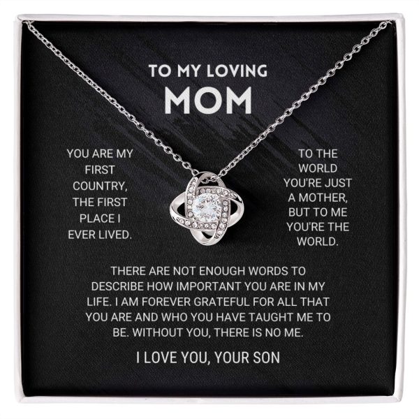 You are My First Country - To My Mom Necklace, Mom Birthday Gift, Mother's Day Gifts from Son