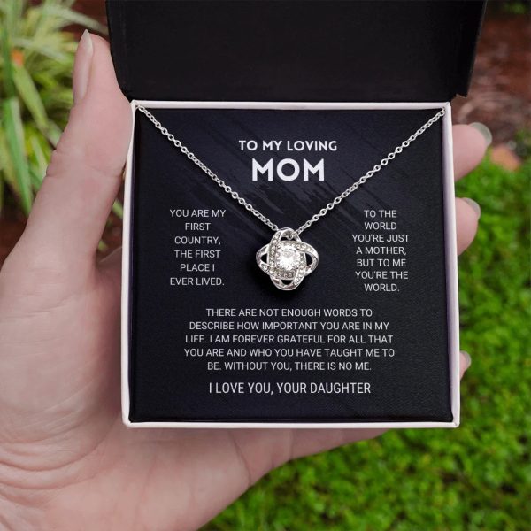 You are My First Country - To My Mom Necklace, Mom Birthday Gift, Mother's Day Gifts from Daughter