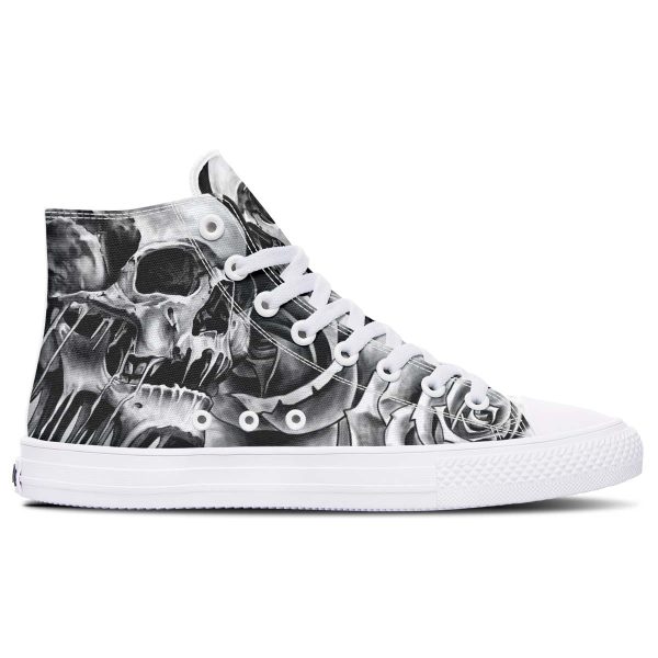 Skull High-Top Shoes Unisex Skull Shoes V50