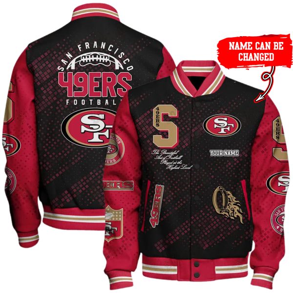 Customize Your Name With San Francisco 49ers Button Down Baseball Jacket Version 4