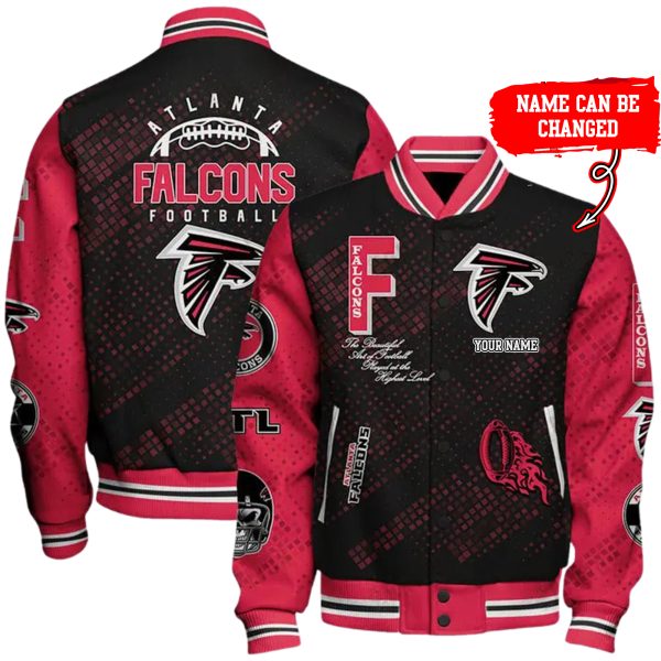 Customize Your Name With Atlanta Falcons Button Down Baseball Jacket Version 4