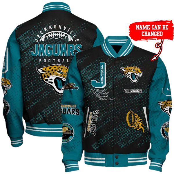 Customize Your Name With Jacksonville Jaguars Button Down Baseball Jacket Version 4