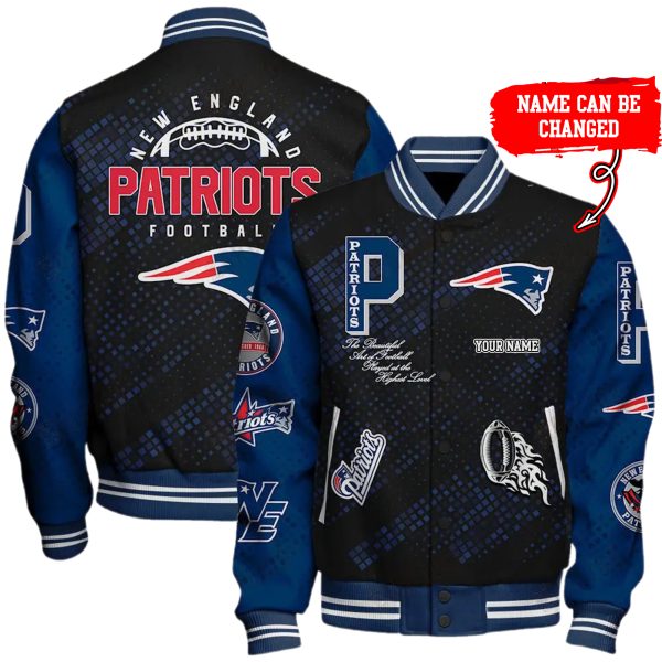 Customize Your Name With New England Patriots Button Down Baseball Jacket Version 4