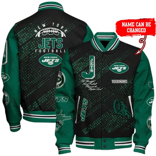 Customize Your Name With New York Jets Button Down Baseball Jacket Version 4