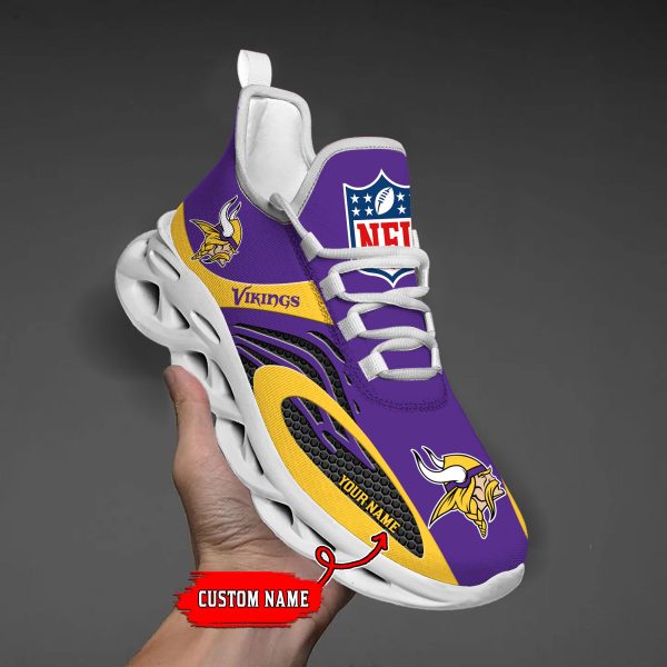 Minnesota Vikings  Custom Name Max Soul Shoes M1