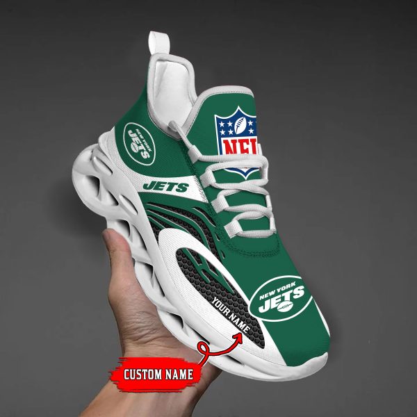 New York Jets Custom Name Max Soul Shoes M1