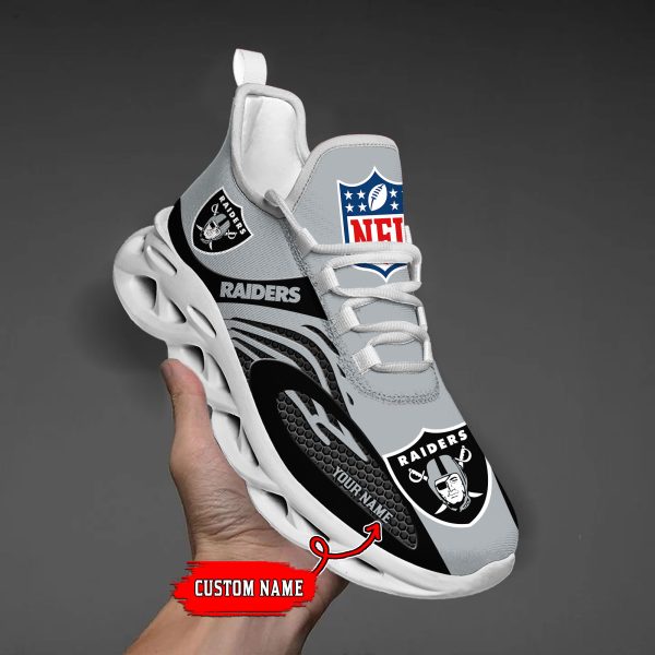 Las Vegas Raiders Custom Name Max Soul Shoes M1