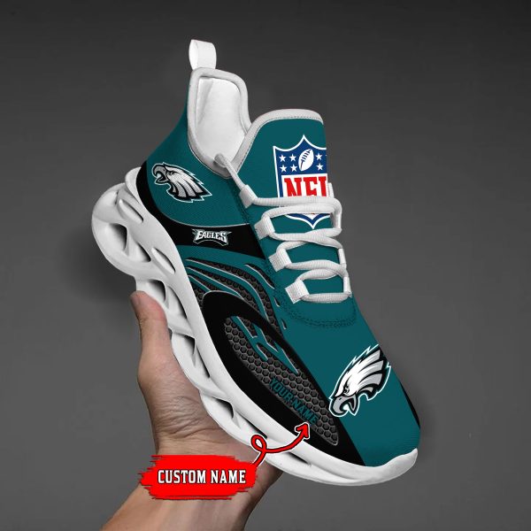 Philadelphia Eagles Custom Name Max Soul Shoes M1