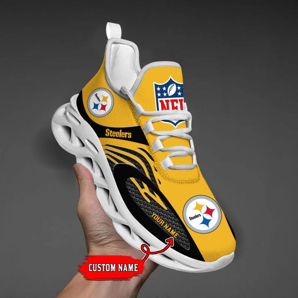 Pittsburgh Steelers Custom Name Max Soul Shoes M1