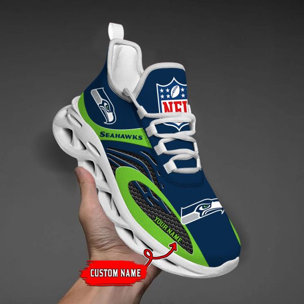 Seattle Seahawks Custom Name Max Soul Shoes M1