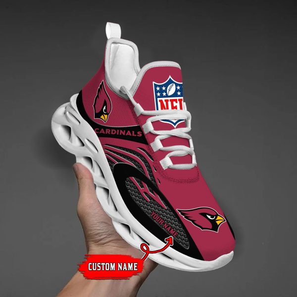 Aizona Cardinals Custom Name Max Soul Shoes M1