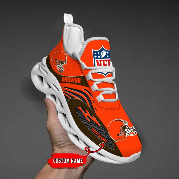 Cleveland Browns Custom Name Max Soul Shoes M1