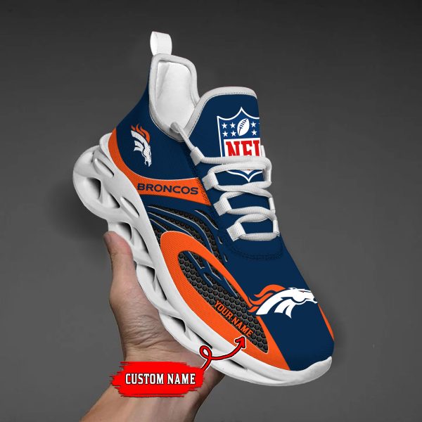 Denver Broncos Custom Name Max Soul Shoes M1