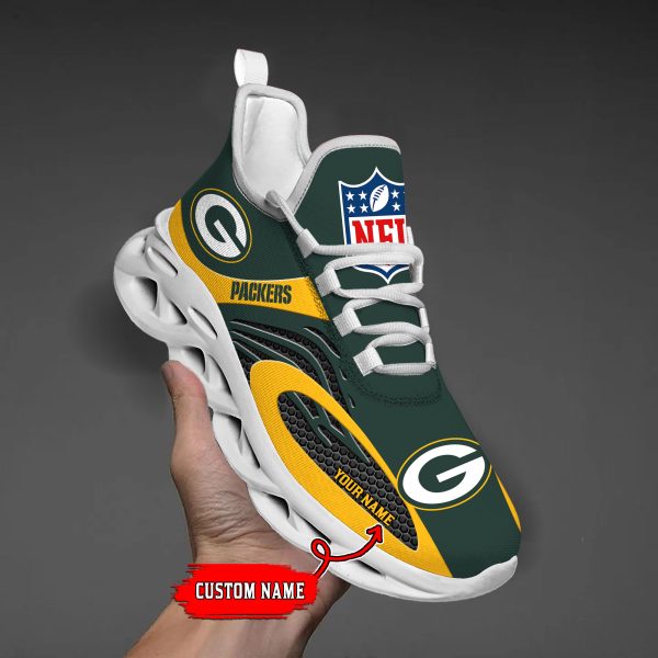 Green Bay Packers Custom Name Max Soul Shoes M1