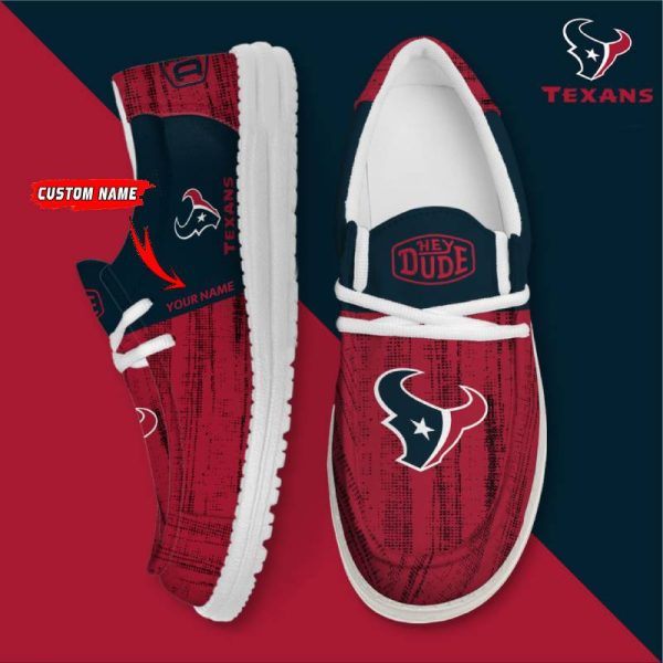 Houston Texans Personalized Hey Dude Shoes For Men And Women