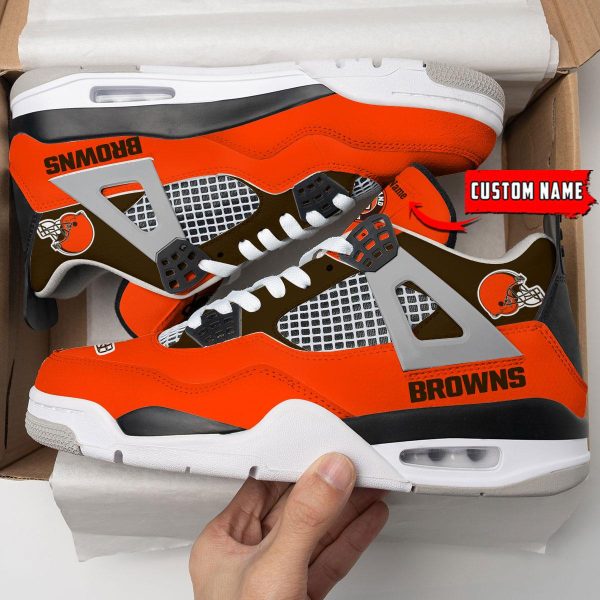 Cleveland Browns Air Jordan 4 Sneaker V46