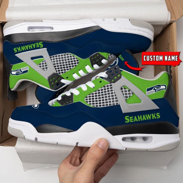 Seattle Seahawks Air Jordan 4 Sneaker V46