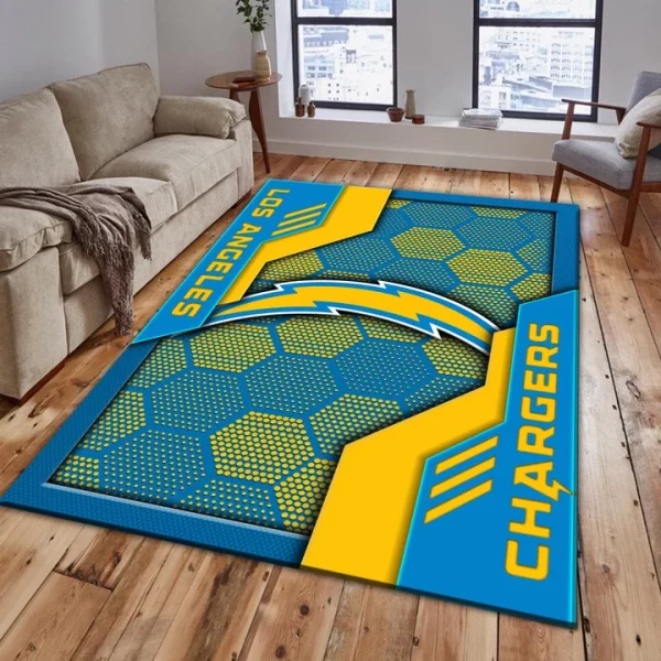 Los Angeles Chargers Rectangle Rug