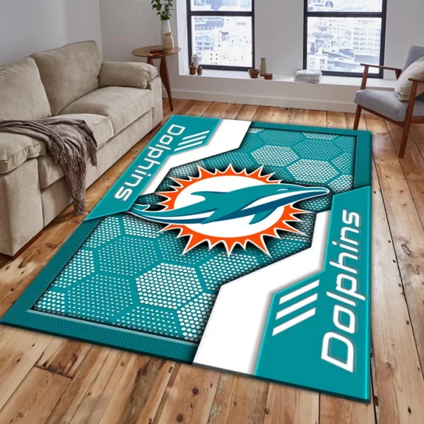 Miami Dolphins Rectangle Rug