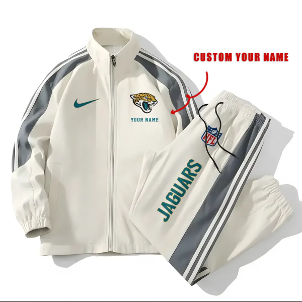 Jacksonville Jaguars Football Unisex Style Versatile Sports Set Jacket And Pants Ver 2