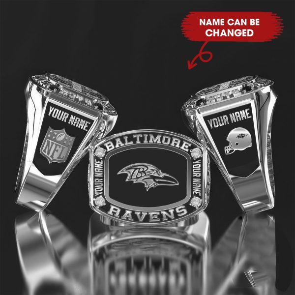 Customize Your Name With Baltimore Ravens Ring High Quality 925 Sterling Silver | 18K Gold | 18K Rose Gold