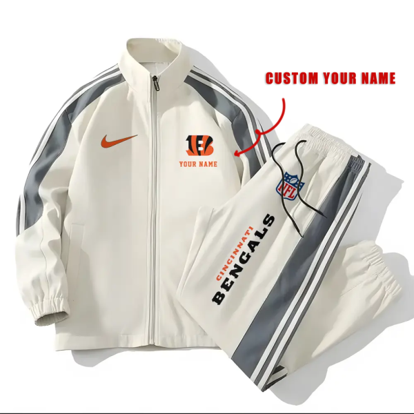 Cincinnati Bengals Football Unisex Style Versatile Sports Set Jacket And Pants Ver 2