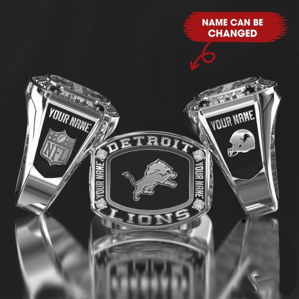 Customize Your Name With Detroit Lions Ring High Quality 925 Sterling Silver | 18K Gold | 18K Rose Gold