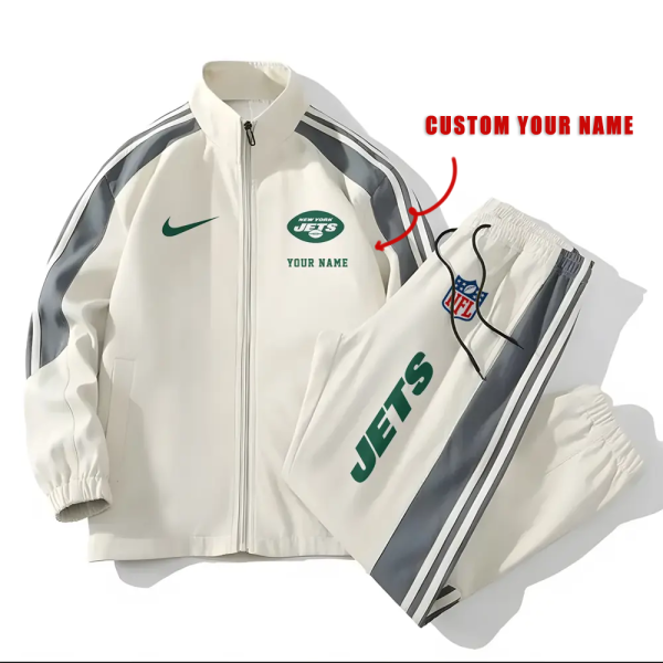 New York Jets Football Unisex Style Versatile Sports Set Jacket And Pants Ver 2