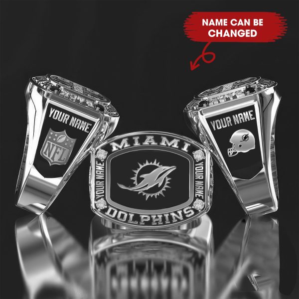 Customize Your Name With Miami Dolphins Ring High Quality 925 Sterling Silver | 18K Gold | 18K Rose Gold