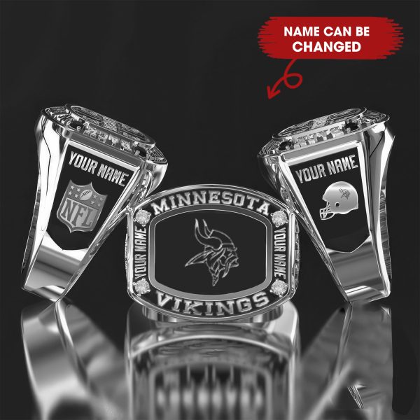 Customize Your Name With Minnesota Vikings Ring High Quality 925 Sterling Silver | 18K Gold | 18K Rose Gold