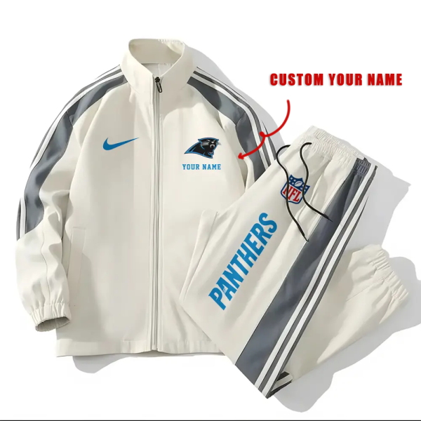 Carolina Panthers Football Unisex Style Versatile Sports Set Jacket And Pants Ver 2