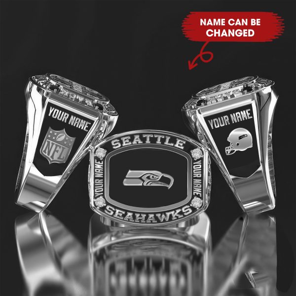 Customize Your Name With Seattle Seahawks Ring High Quality 925 Sterling Silver | 18K Gold | 18K Rose Gold