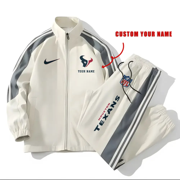 Houston Texans Football Unisex Style Versatile Sports Set Jacket And Pants Ver 2