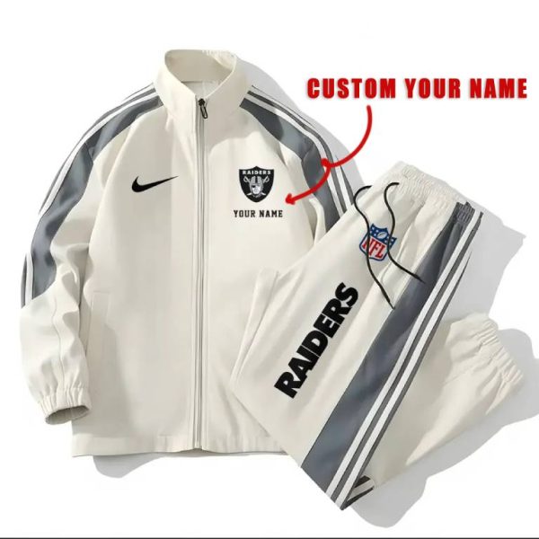 Las Vegas Raiders Football Unisex Style Versatile Sports Set Jacket And Pants Ver 2