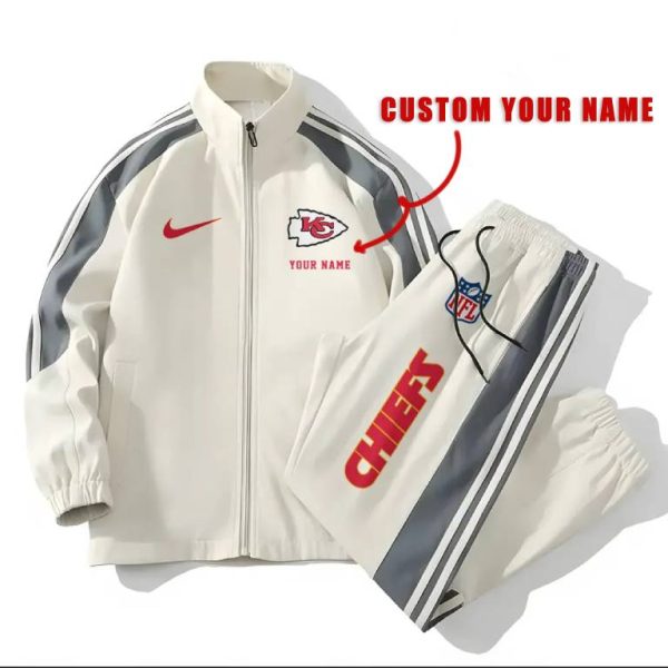 Kansas City Chiefs Football Unisex Style Versatile Sports Set Jacket And Pants Ver 2