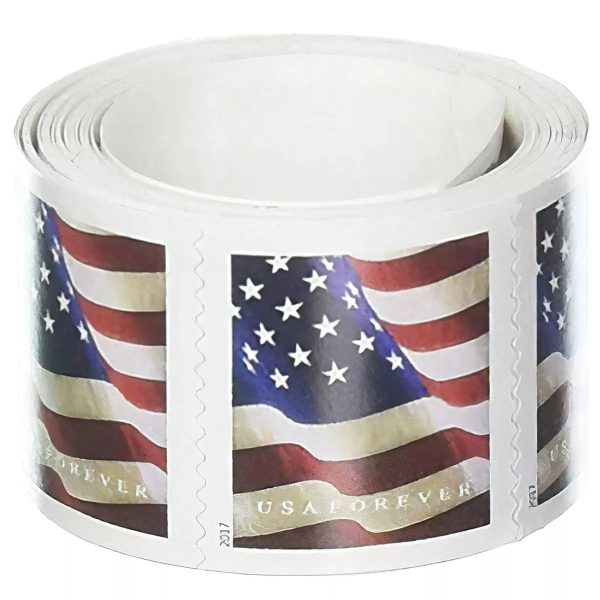 100 Forever Stamps 2017 U.S Flag Stamps Coil of 100 PCS/Roll