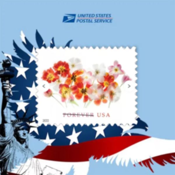 Forever Stamps Tulips 2022 Stamps Coil of 100 PCS/Roll