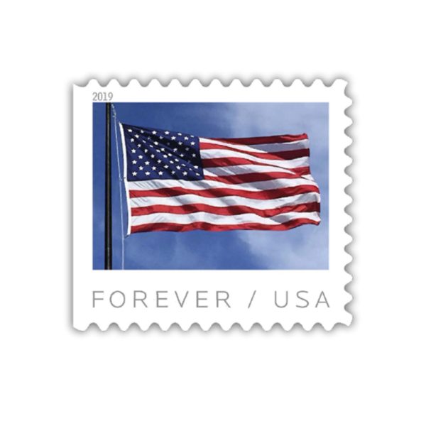Forever Stamps 2019 U.S Flag Stamps Coil of 100 PCS/Roll